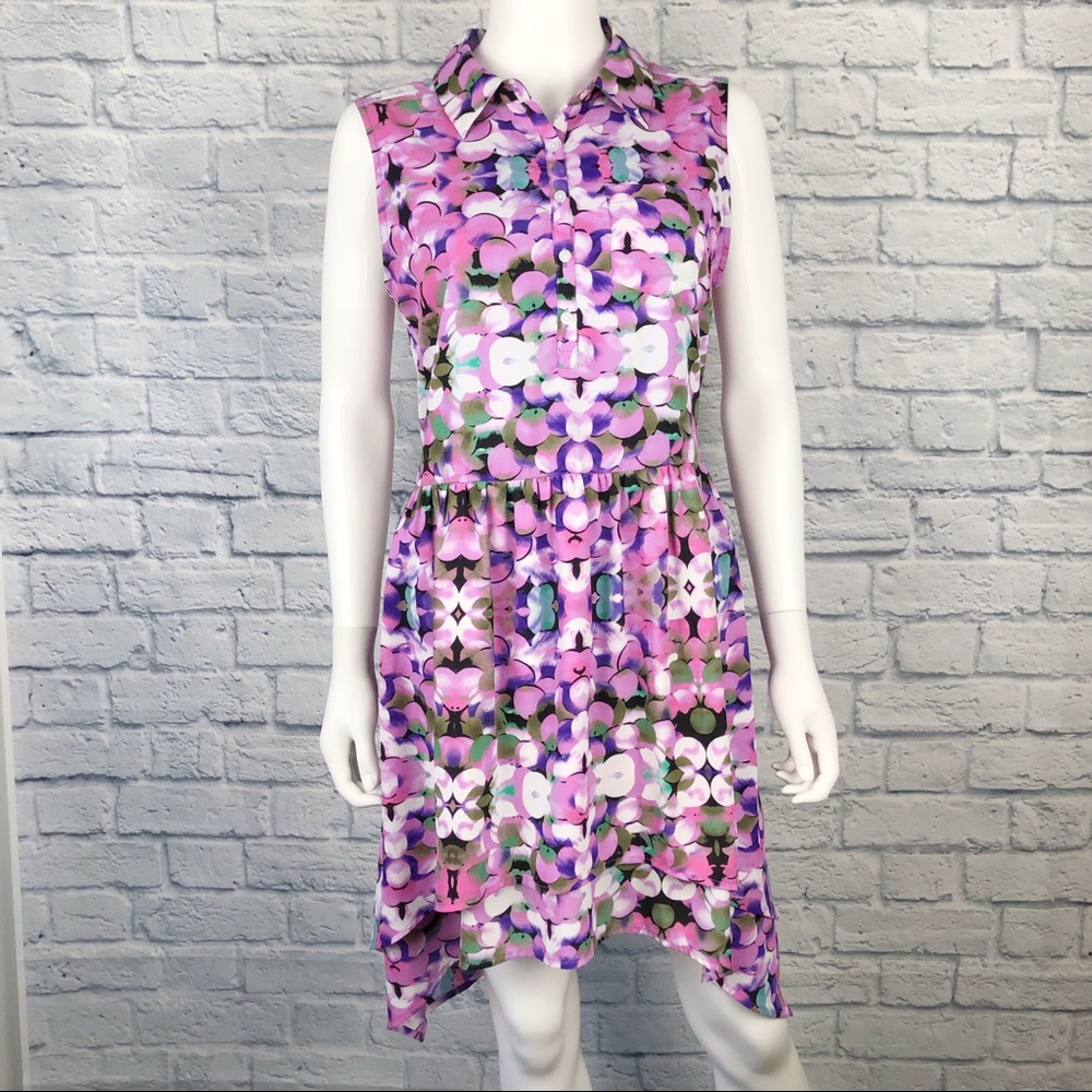 Nanette Lepore L’Amour Sleeveless Watercolor Dress